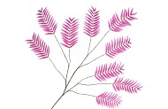 SILK PALM LEAF FUCHSIA 150CM NM