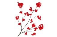 SILK CHERRY BLOSSOM FIERY RED 126CM NM