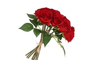 SILK ROSES BOUQUET 7X RED 26X20X30CM