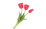 SILK TULIP BOUQUET DARK PINK 26X47CM