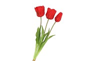 SILK TULIP BOUQUET RED 26X47CM