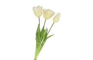 SILK TULIP BOUQUET WHITE 26X47CM