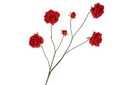 SILK ROSES WILD RED 126CM