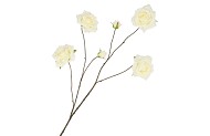 SILK ROSES WILD WHITE 126CM