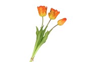 SILK TULIP BOUQUET ORANGE 26X47CM