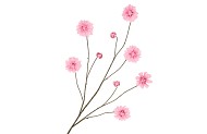 SILK DAHLIA BRANCH PINK 125CM