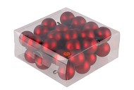 GLASS BALL MAT ROOD 40MM OP DRAAD P/36