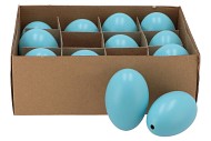 EGGS GOOSE AQUA BLUE 6X8CM SET OF 12