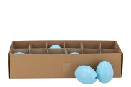 EGGS CHICKEN AQUA BLUE 5X6CM SET OF 12