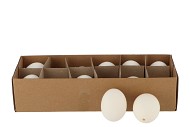 EGGS CHICKEN BLOWN WHITE 5X6CM SET OF 12