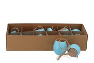 EGGS CHICKEN HANGER AQUA BLUE 5X5CM SET OF 12