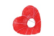 BOUQUETHALTER HERZ ROT D20CM