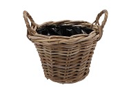 RATTAN POT +EARS 25X19CM NM