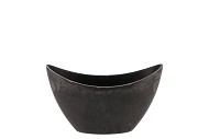 MELAMINE GREY VASE OVAL 20X9X12CM