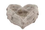 CONCRETE HEART WINGS GREY 15X7CM