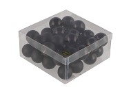 GLASS BALL COMBI BLACK 40MM OP DRAAD P/36