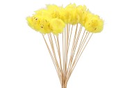 EASTER STICK KIEVITEI+VEREN GEEL O/STK 6X4+55CM P/25