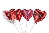 PICS DE DÉCORATION BALLON 18CM LOVE L57CM (ASSORTIMENT NO.2) PAR PIÈCE