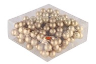 GLASS BALL COMBI CHAMPAGNE 25MM OP DRAAD P/144