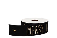 RIBBON VELVET CHRISTMAS 85 BLACK 5MX40MM