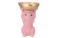 EASTER BUNNY-BOWL PINK 19X15X28CM NM