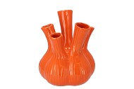 AGLIO SHINY ORANGE VASE 20X25CM NM