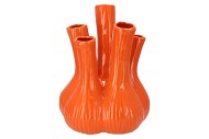 AGLIO SHINY ORANGE VASE 26X35CM NM