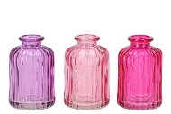 KARAKUM PRETTY PINK GLASS BOTTLE 6X6X10CM NM