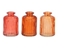 KARAKUM CORAL SUNSET GLASS BOTTLE 6X6X10CM NM