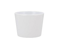 CERAMIC WHITE SHINY POT 11CM