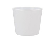 CERAMIC WHITE SHINY POT 13CM