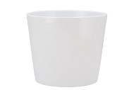 CERAMIC WHITE SHINY POT 15CM