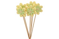 PICK FLOWER YELLOW ON STICK P/6 50CM NM