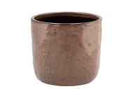 IRON STONE OLD PINK GLAZED POT 16X15CM NM