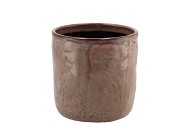 IRON STONE OLD PINK GLAZED POT 13X13CM NM