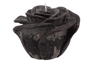 CANDLE ROOS BLACK 14X12CM NM