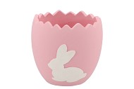 EASTER RABBIT POT PINK 14,5X14,5X14CM NM