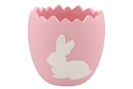 EASTER RABBIT POT PINK 17,5X17,5X17CM NM