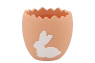 EASTER RABBIT POT ORANGE 14,5X14,5X14CM NM