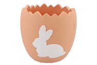 EASTER RABBIT POT ORANGE 17,5X17,5X17CM NM