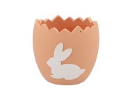 EASTER RABBIT POT ORANGE 13X13X12CM NM