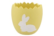 EASTER RABBIT POT YELLOW 17,5X17,5X17CM NM