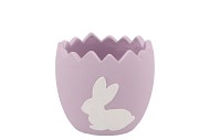 EASTER RABBIT POT LILA 11X11X10,5CM NM