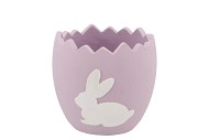 EASTER RABBIT POT LILA 13X13X12CM NM