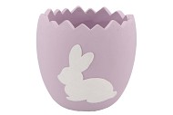 EASTER RABBIT POT LILA 17,5X17,5X17CM NM