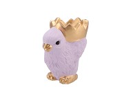 EASTER CHICKEN-BOWL LILA 14X9,5X14CM NM