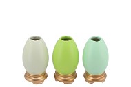 EASTER EGGCITED VASE GREEN ASS P/1 5X5X10CM NM