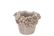 CONCRETE ANTIQUE FLOWER POT ROUND 15X15X12CM