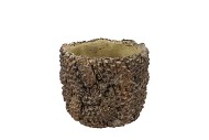 CONCRETE NATURAL PINECONE POT ROUND 11X11X10CM NM