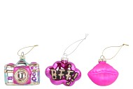 GLASSBALL ORNAMENTS MEMORIES WITH BFF 11X5X7CM